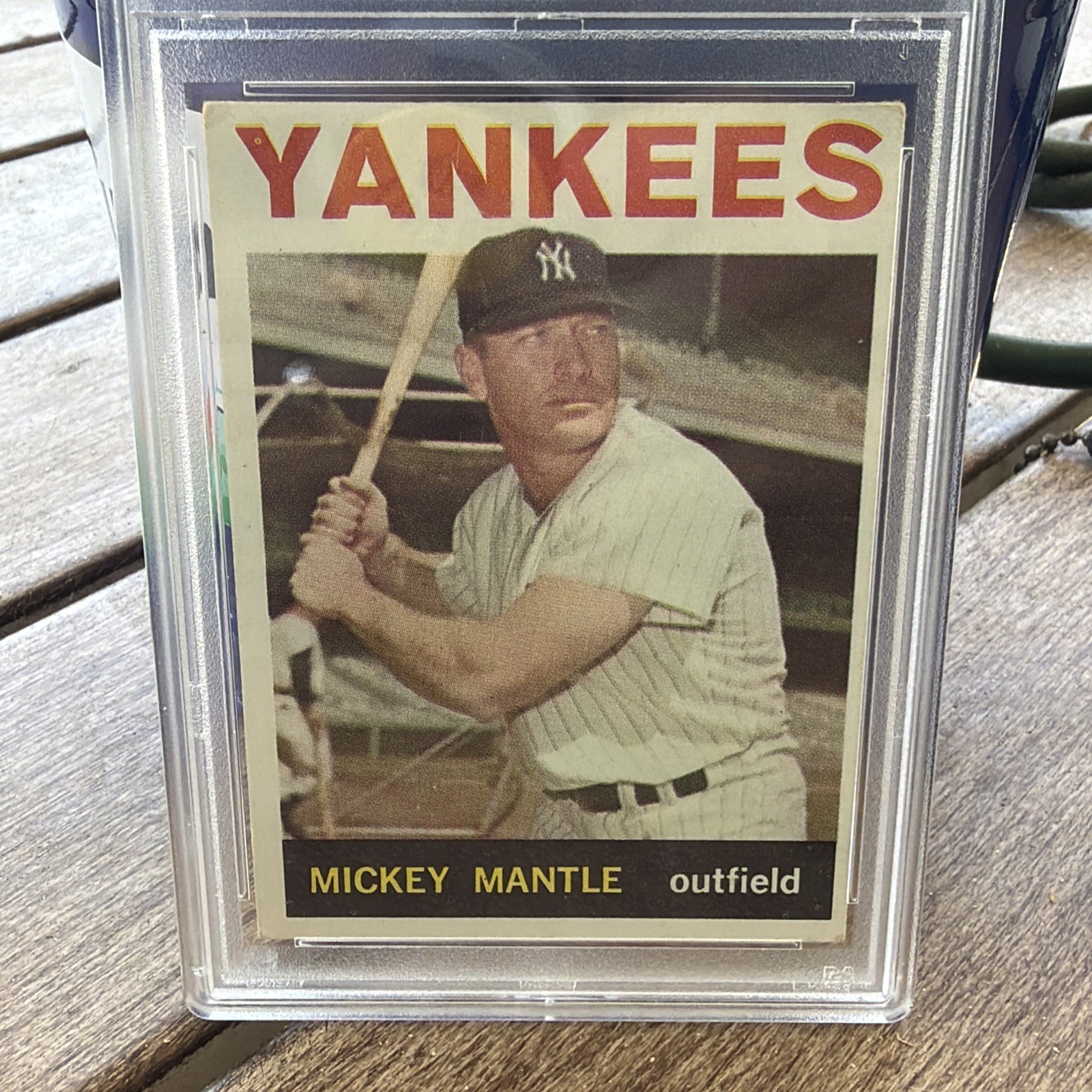 1964 Topps #50 Mickey Mantle PSA 4 VG-EX Yankees HOF Vintage Icon Eye Appeal view 2