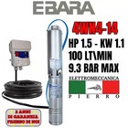 POMPA SOMMERSA EBARA 4WN4-14 HP1.5 100LT/MIN 9.3BAR MAX 4GS11 LOWARA COMPATIBILE