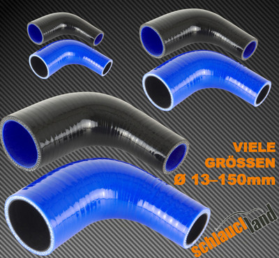90° REDUZIERBOGEN Reduzierung SILIKONSCHLAUCH Silikon Reduzierer Motor Schlauch