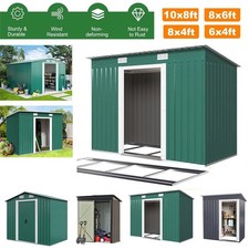 Metal Garden Shed 6 X 4, 8 X 4, 8 X 6, 10 X 8 Garden Storage WITH FREE BASE New