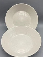 2x Bee & Willow Millbrook 8" Pasta Salad Bowl Beige/Taupe Speckled Stoneware