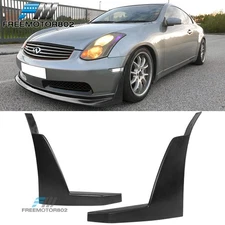 Fits 03-06 Infiniti G35 Coupe PU N1 Style Front Bumper Lip Left Right Winglets