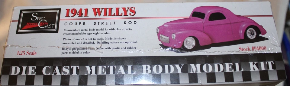 Speccast 41 Willys coupe street rod die cast model kit NEW IN SEALED BOX - Image 3 of 4