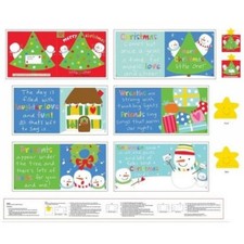Huggable  Loveable Books Cotton Fabric Panel Merry Christmas Studio E