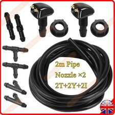 10pc UNIVERSAL 2M Tube Pipe & TYI Connectors Windscreen Wiper Washer Jet Nozzle