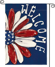 Patriotic 4Th of July Garden Flag 12X18 Inch Double Sided Outside, Memorial Day