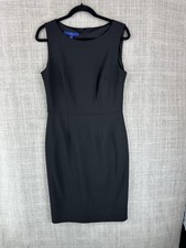 Apt. 9 Dress Womens 6 Black Sheath Pencil Knee Length Round Neck Lined
