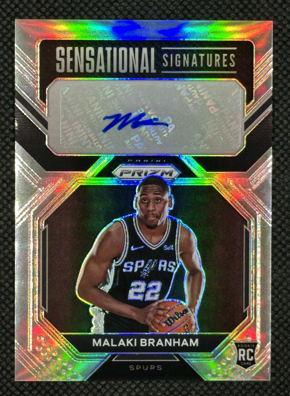 Malaki Branham 2022-23 Panini Prizm Auto Sensational Signatures Silver SSP Spurs