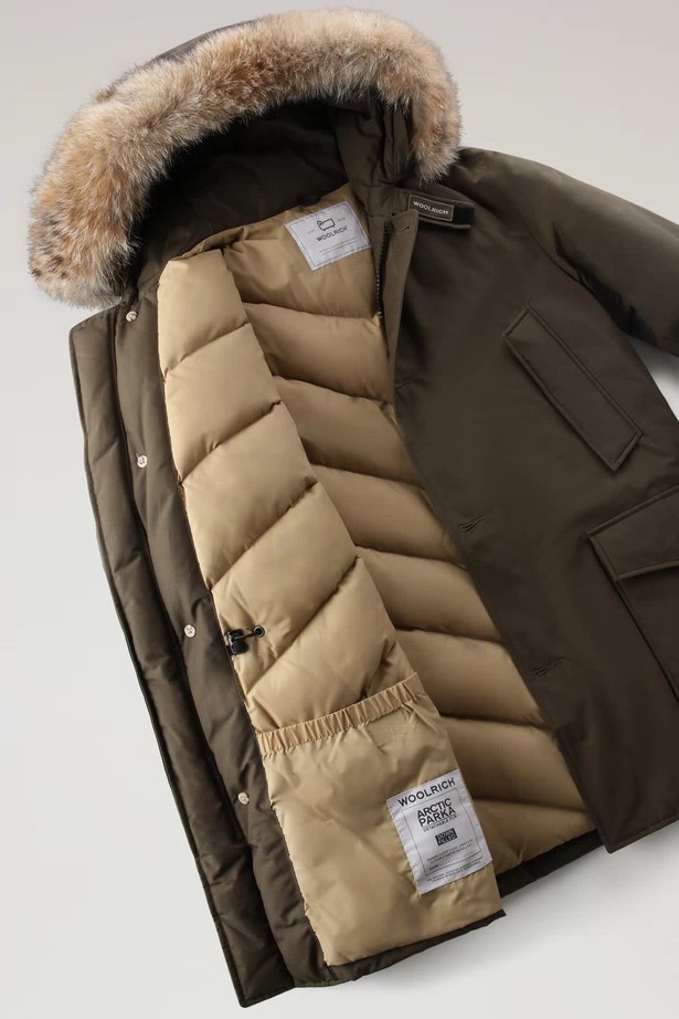 Woolrich Arctic Parka In Ramar With Detachable Fur Trim Dark Green image 5