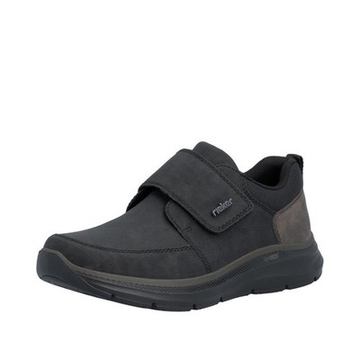 Rieker Herren Slipper Schwarz B1854-00 Halbschuhe Leder Komfort Slip On Schuhe