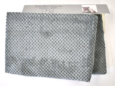 Melingo Corduroy Taupe Throw Pillow Covers 18'' x 18'' 2 Pack Decorative Dark Gray