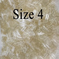10,000 Count Size 4 Empty Capsules Clear Empty Gelatin Capsules Separated