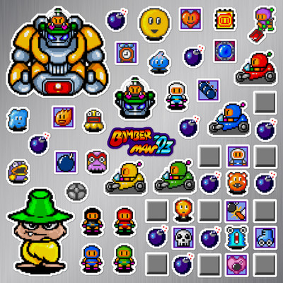Bomberman 93 Magnets TurboGrafx 16 Pixel Art 55 Magnet Pack