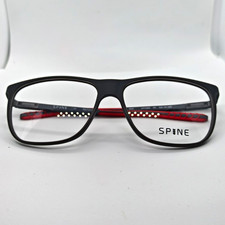 SPINE SP1408 Full Rim Plastic Eyeglasses Frame Black 58-16-145 142mm