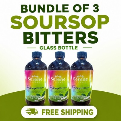 Soursop Detox Bitters 3 16oz Glass Bottle Free Shipping