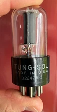 Vintage 1954 Tung-Sol 6SN7GT Tube Made in USA Tests Very Strong
