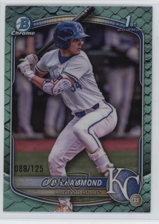 2025 Bowman Draft Chrome Aqua Reptilian Refractor /125 Josh Hammond #BDC-185 4k8