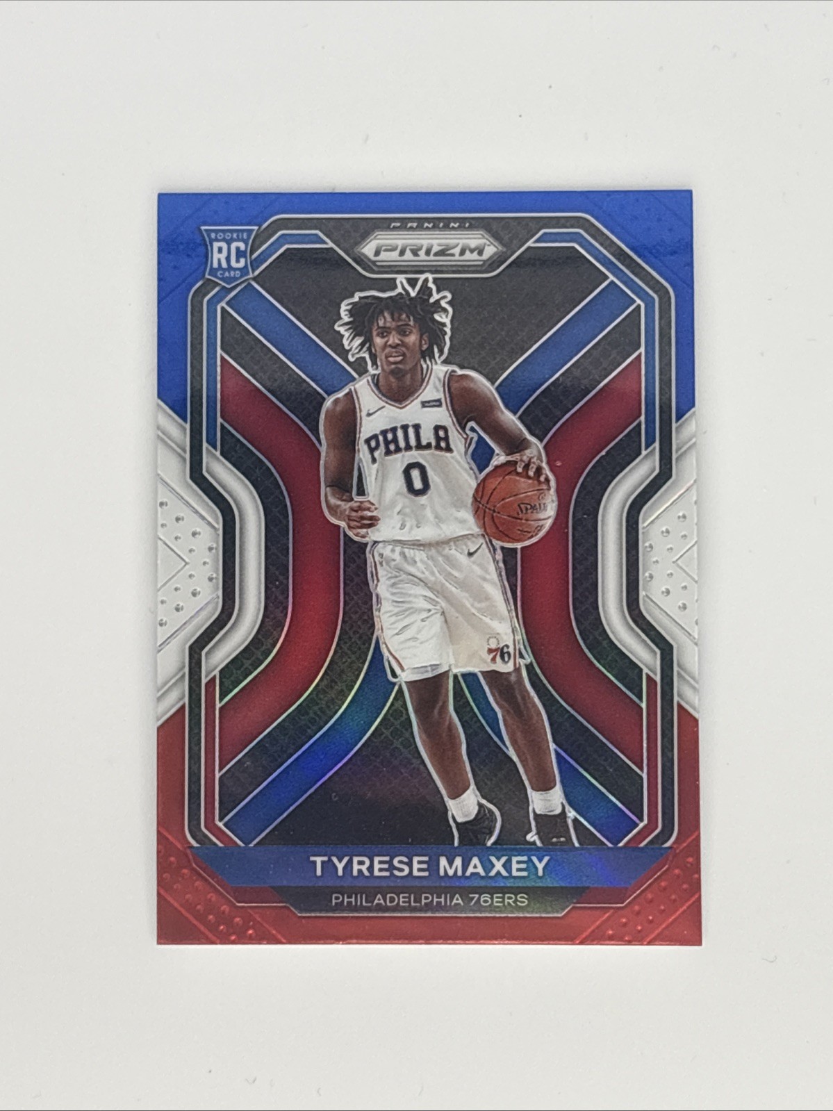 2020-21 Panini Prizm - Tyrese Maxey #256 Red White & Blue Prizm (RC)