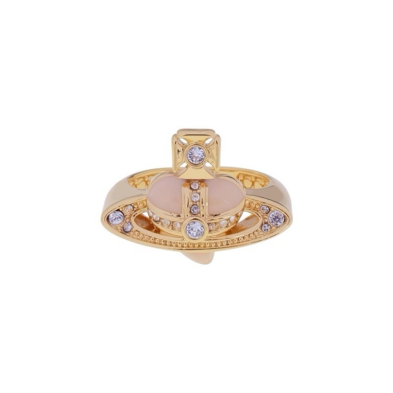 Vivienne Westwood New Diamante Rose Heart Ring Size 7(M) New