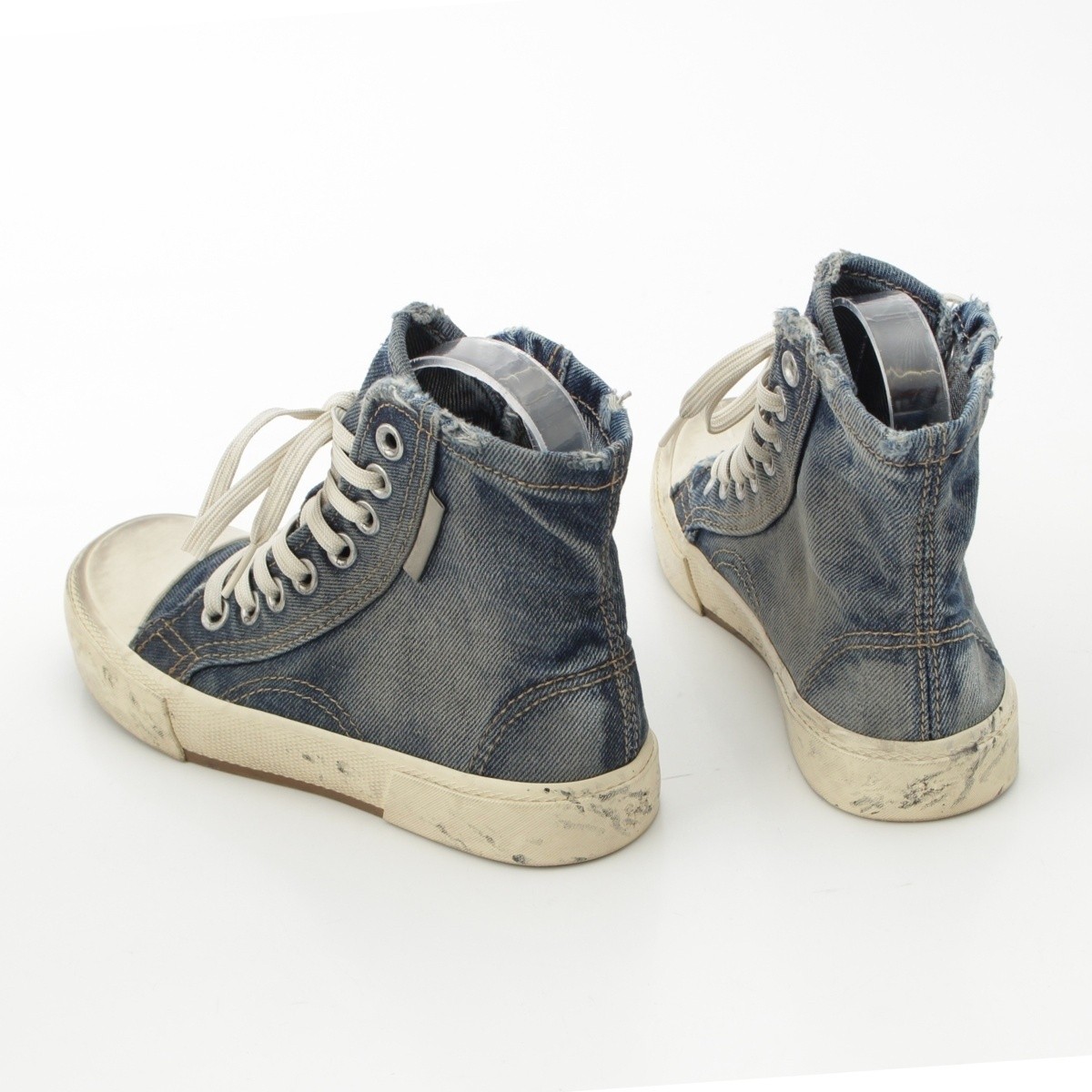 BALENCIAGA  Damaged processing High cut Denim sne… - image 4