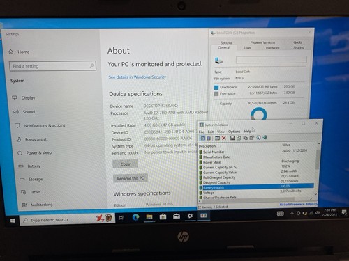 HP 255 G5 AMD E2-7110 1.8GHz 30GB 4GB RAM X8A13UP | *Read Description* - 第 5/5 張圖片