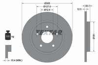 2X Textar Bremsscheibe 92181005 FüR Chrysler Dodge Fiat VW