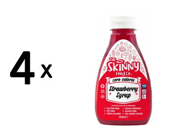 4 x Skinny Foods Skinny Syrup (425ml) Strawberry Jelly (12,94 EUR/L)