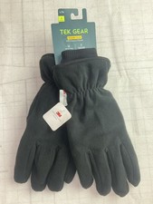 Tek Gear Microfleece Touch Screen Gloves for Men  Women - Black L/XL NWT