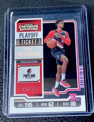 2023-24 Panini Contenders Basketball - Playoff Ticket Scoot Henderson /249 (RC)