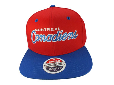 Montreal Canadiens Retro Vintage NHL Snapback CAP Hat NEW By Zephyr