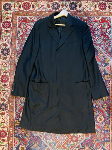 Gucci Cappotto Uomo Nero M L 52 Mohair Lana Lungo Corto