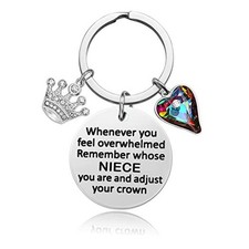 Inspirational Keychain for Women Teen Girls, Mothers Day Gifts for Aunt Niece