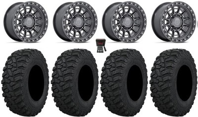 Fuel Cycle 15'' Wheels GM +38mm 30'' Attack 2.0 Tires Can-Am Commander Maverick