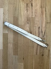 COACH Leather Crossbody Strap Chalk White Adjustable Silver Hardware Replacement