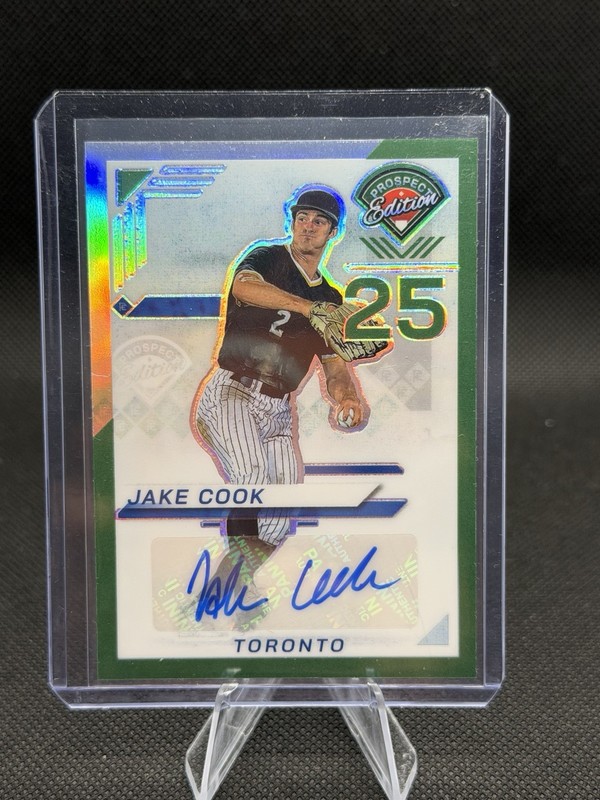 Jake Cook Panini Prospect Edition 2025 #74 Prizm Auto Toronto Blue Jays
