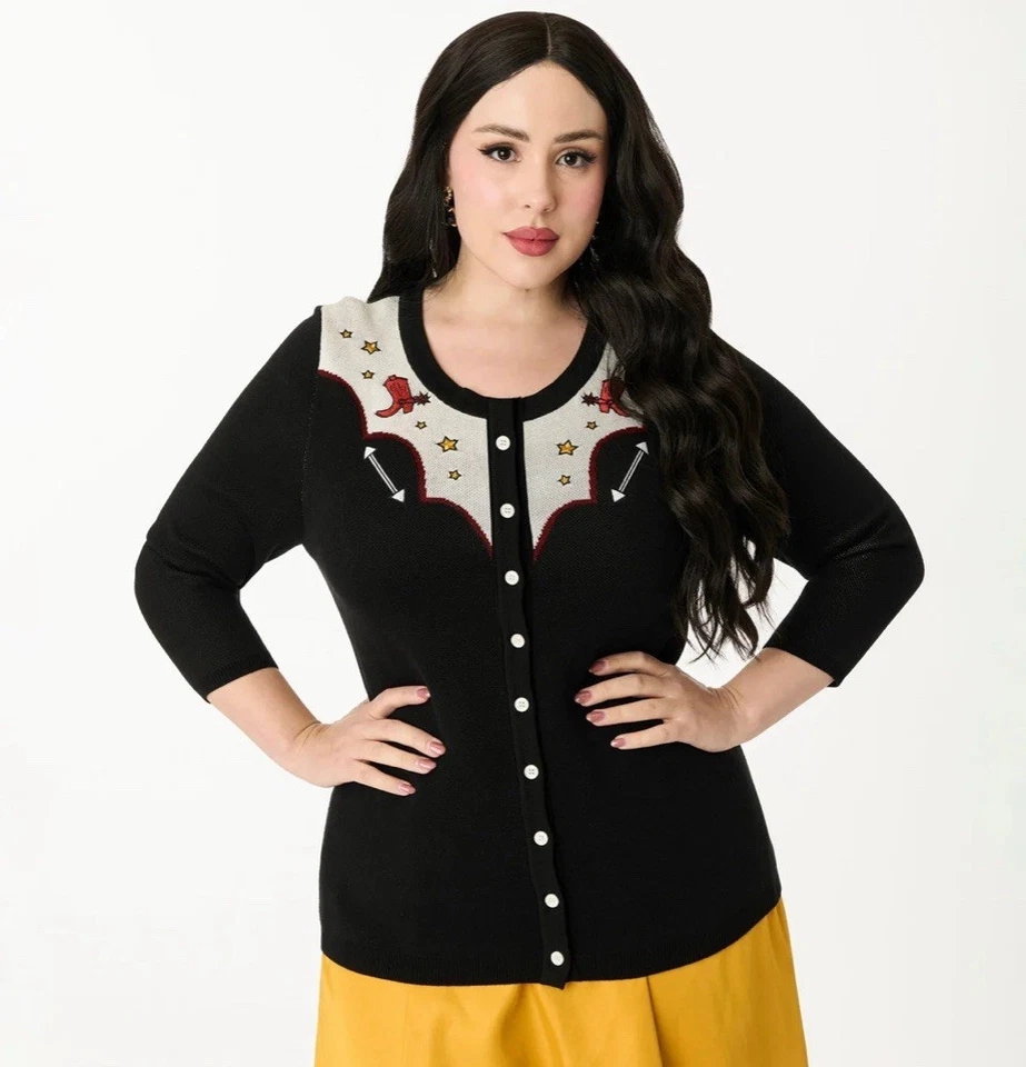 DISNEY Unique Vintage XL Toy Story Woody Cowboy Boots Cardigan Sweater K21 - Image 4 of 4