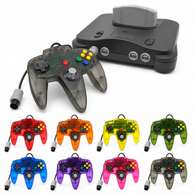 Wired Controller for Nintendo 64 N64 Clear Transparent Retro Gamepad Joystick