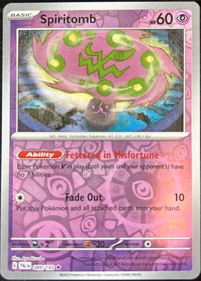 Pokemon - Spiritomb - 089/193   Paldea Evolved - Reverse Holo Rare - NM/M