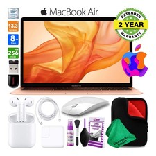 Apple MacBook Air 13.3" Laptop 256GB 2018, Gold  MREF2LLA Loaded Bundle