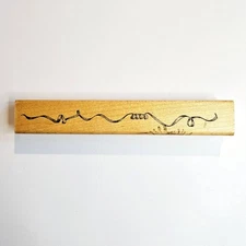 CURLY LOOPY RIBBON BORDER Rubber Stamps Of America Gift Party Streamer dg117