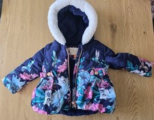 6-9mths Navy Blue Ted Baker Fleece Lined Winter Coat Worn and In Excellent Cond