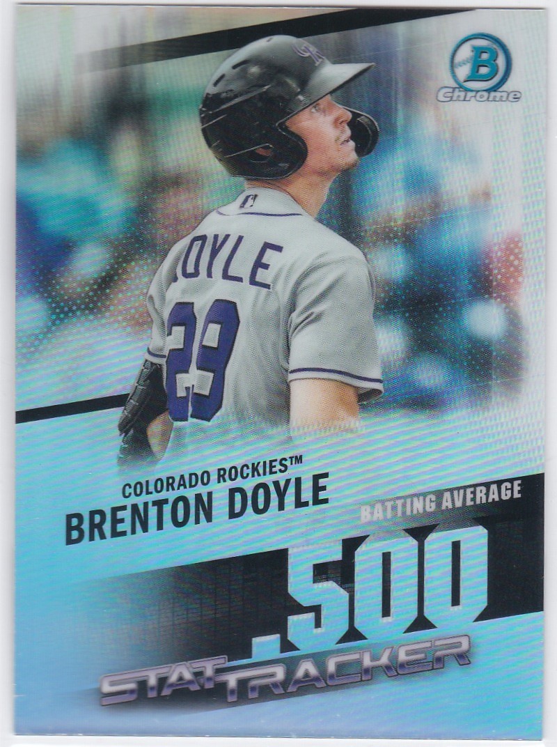 2020 Bowman Chrome Brenton Doyle Stat Tracker ST-14 Rockies RC Prospect Insert