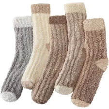 Fuzzy Socks for Women - Womens Fluffy Socks, Warm Cozy Winter Slipper Sock fo...