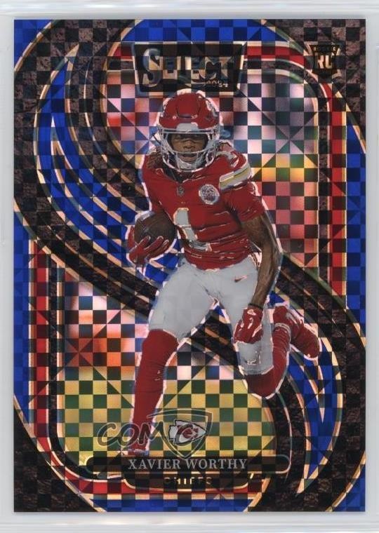 2024 Panini Select Premier Level Blue Prizm /175 Xavier Worthy #119 Rookie RC