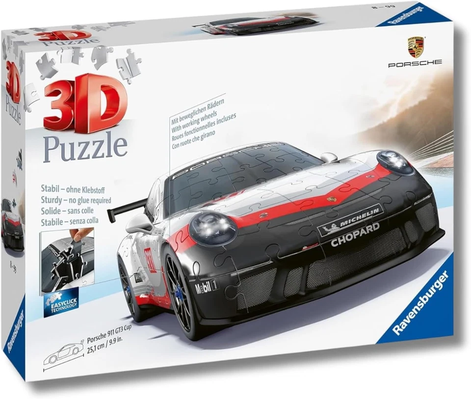 Ravensburger Puzzle 3D Porsche 911 Gt3 Cup 11557 - Immagine 3 di 4