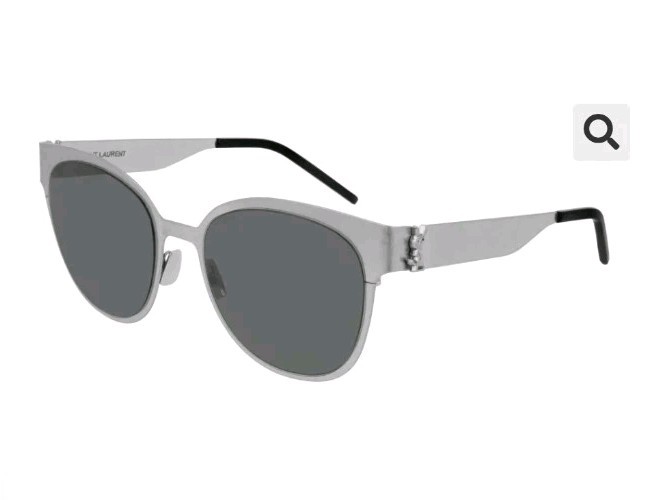 Occhiali da vista donna Saint Laurent rotondi ovali argento grigio fashion designer