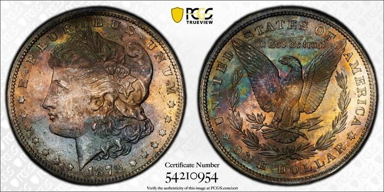 Uncirculated Silver 1879 Year Morgan US Dollars (1878-1921) for