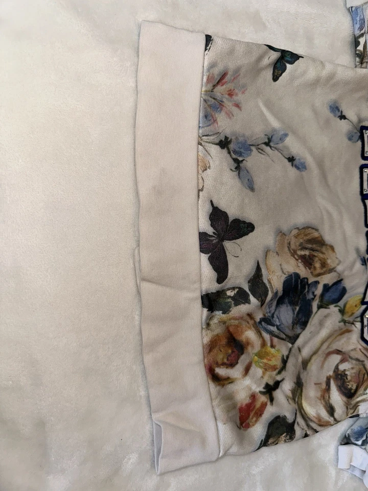 Camiseta Monnalisa Blanca y Floral Niñas Talla S 6-7 Manga Corta Foto 2 de 4
