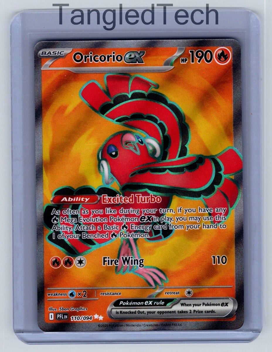Pokemon Oricorio ex 110/094 ME02: Phantasmal Flames English Full