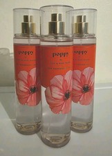 BATH AND BODY WORKS POPPY FINE FRAGRANCE MISTS X3. NEW, UNUSED.